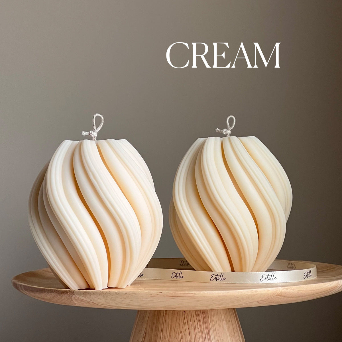Grande bougie en cire de soja en spirale | Décoration d'intérieur