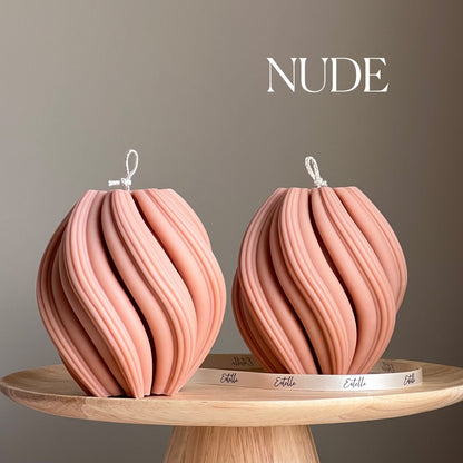 Grande bougie en cire de soja en spirale | Décoration d'intérieur