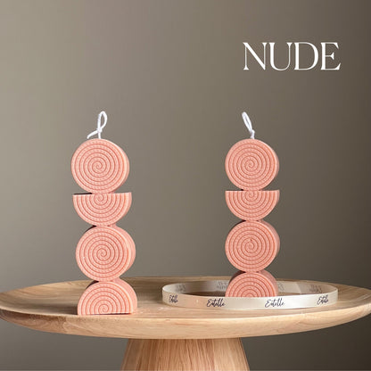 Bougie pilier sculpturale en soja : Décoration d'intérieur minimaliste