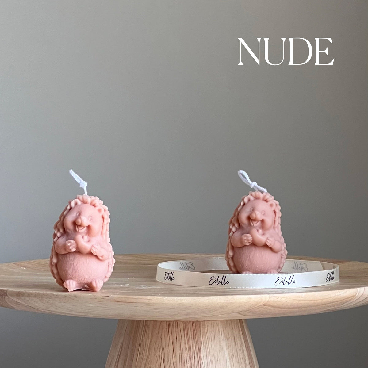 Bougie en cire de soja hérisson faite à la main | Décoration de chambre de bébé