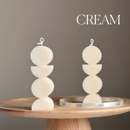 Bougie pilier sculpturale en soja : Décoration d'intérieur minimaliste