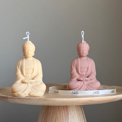 Bougie Bouddha en cire de soja : Bougie décorative sculpturale, Décoration d'intérieur