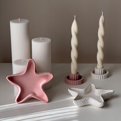 Plat à bijoux étoile de mer en Jesmonite : Plateau décoratif style scandinave