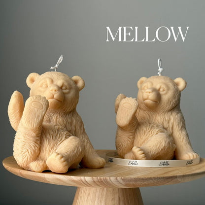 Bougie Ours en Cire de Soja Faite Main : Cadeau Animal Sculptural