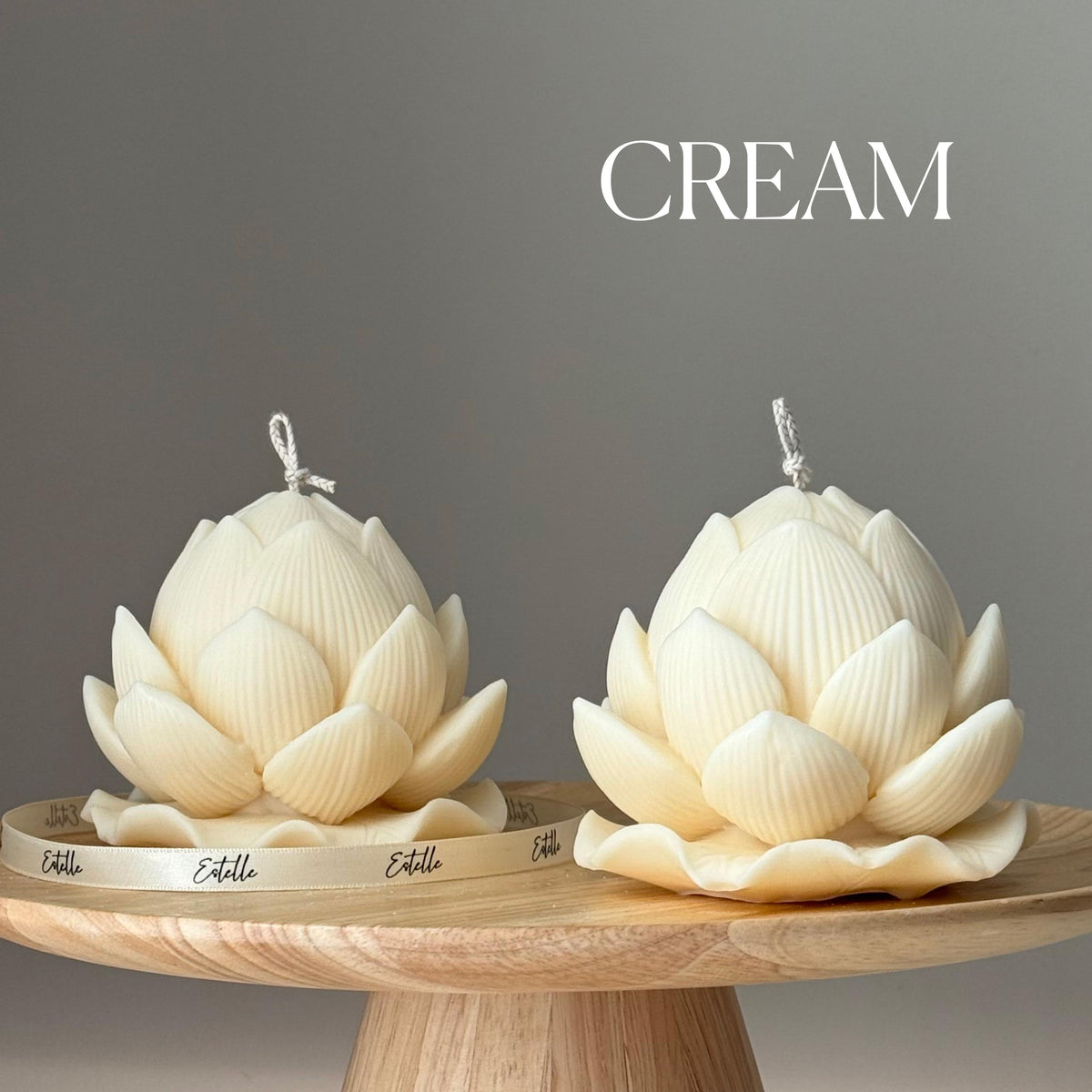 Bougie Lotus en Soja Faite à la Main : Cadeau Décoratif Sculptural pour la Maison