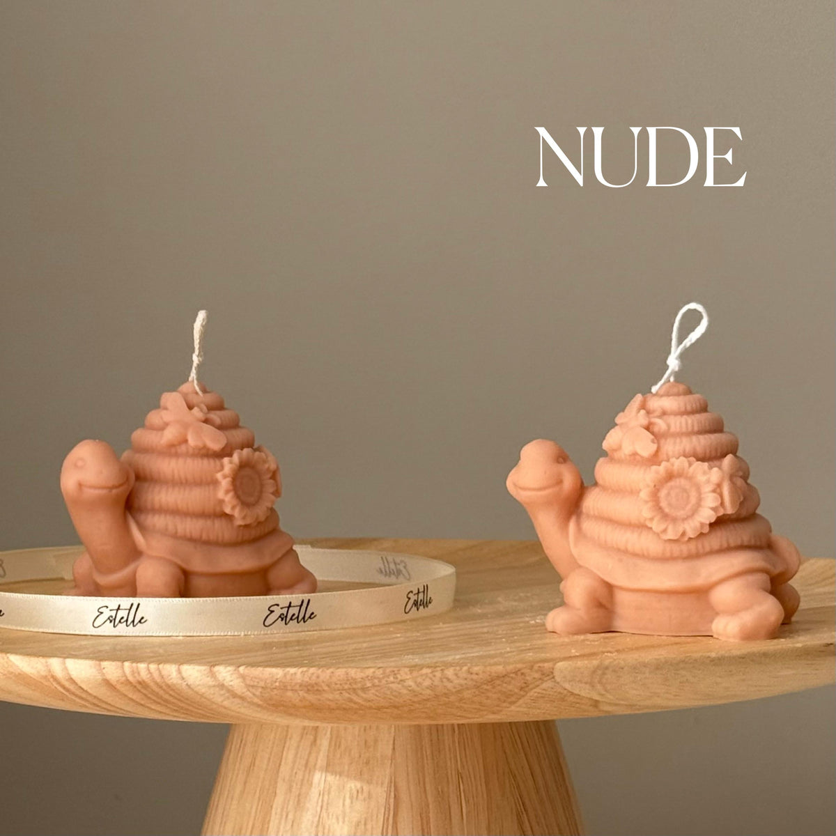 Bougie Tortue en Soja Coulée à la Main : Cadeau Artistique Sculptural