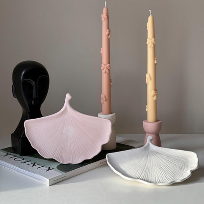 Plateau feuille en Jesmonite : vide-poche scandinave, décoration de bureau