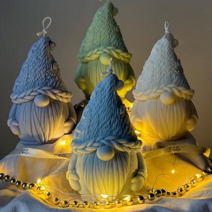 Bougie de Noël Gobelet : Décoration festive en cire de soja coulée à la main