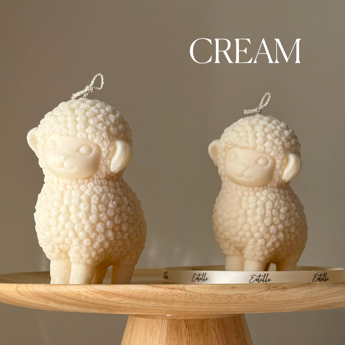 Bougie en Soja Mouton Faite Main | Décoration de Chambre d'Enfant