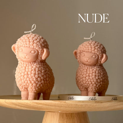 Bougie en Soja Mouton Faite Main | Décoration de Chambre d'Enfant