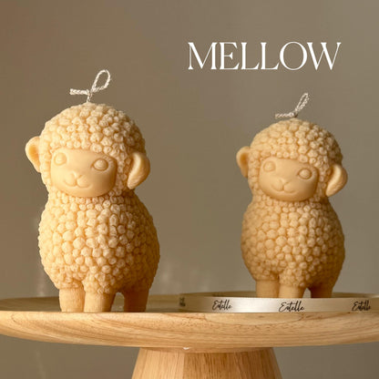 Bougie en Soja Mouton Faite Main | Décoration de Chambre d'Enfant