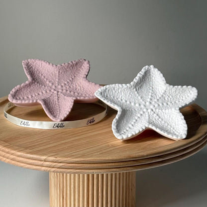 Coupe à bijoux Jesmonite Étoile de mer : Plateau décoratif style scandinave