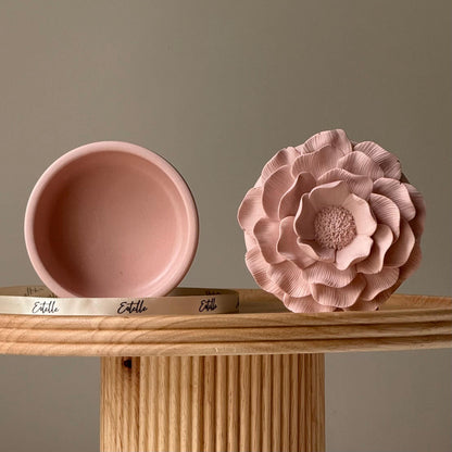 Pot de fleurs en Jesmonite : Décoration scandinave, Rangement à bijoux