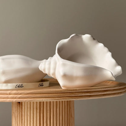 Boîte à Bijoux en Jesmonite Coquillage : Plat de Rangement pour Bijoux Côtier