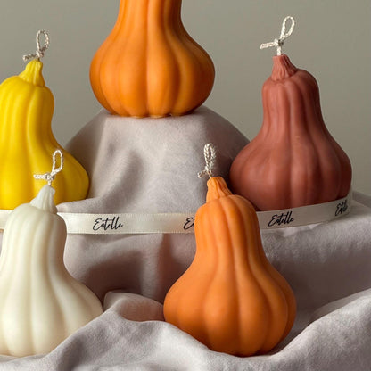 Bougie en cire de soja parfum citrouille : Décoration d'automne, cadeau d'automne