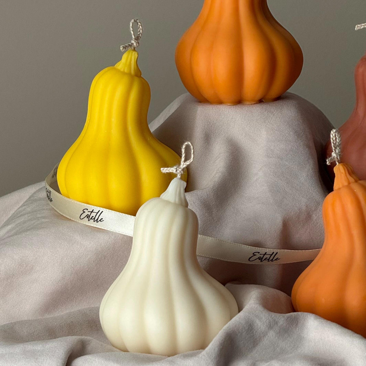 Bougie en cire de soja parfum citrouille : Décoration d'automne, cadeau d'automne