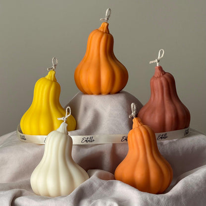 Bougie en cire de soja parfum citrouille : Décoration d'automne, cadeau d'automne