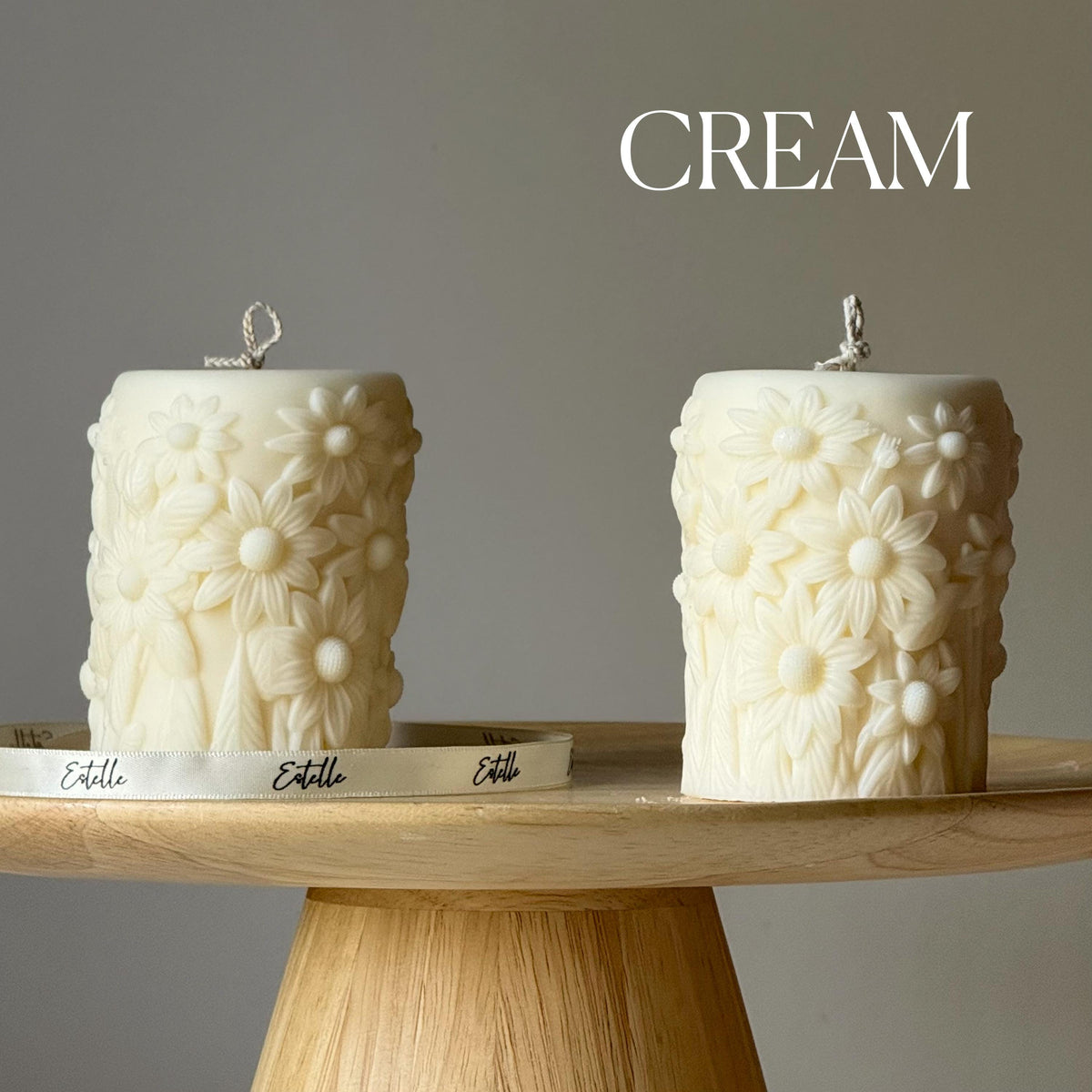 Bougie Pilier Fleur | Cadeau pendaison de crémaillère Maison & Jardin Sculptural