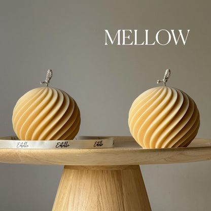 Bougie boule côtelée | Décoration artisanale tendance