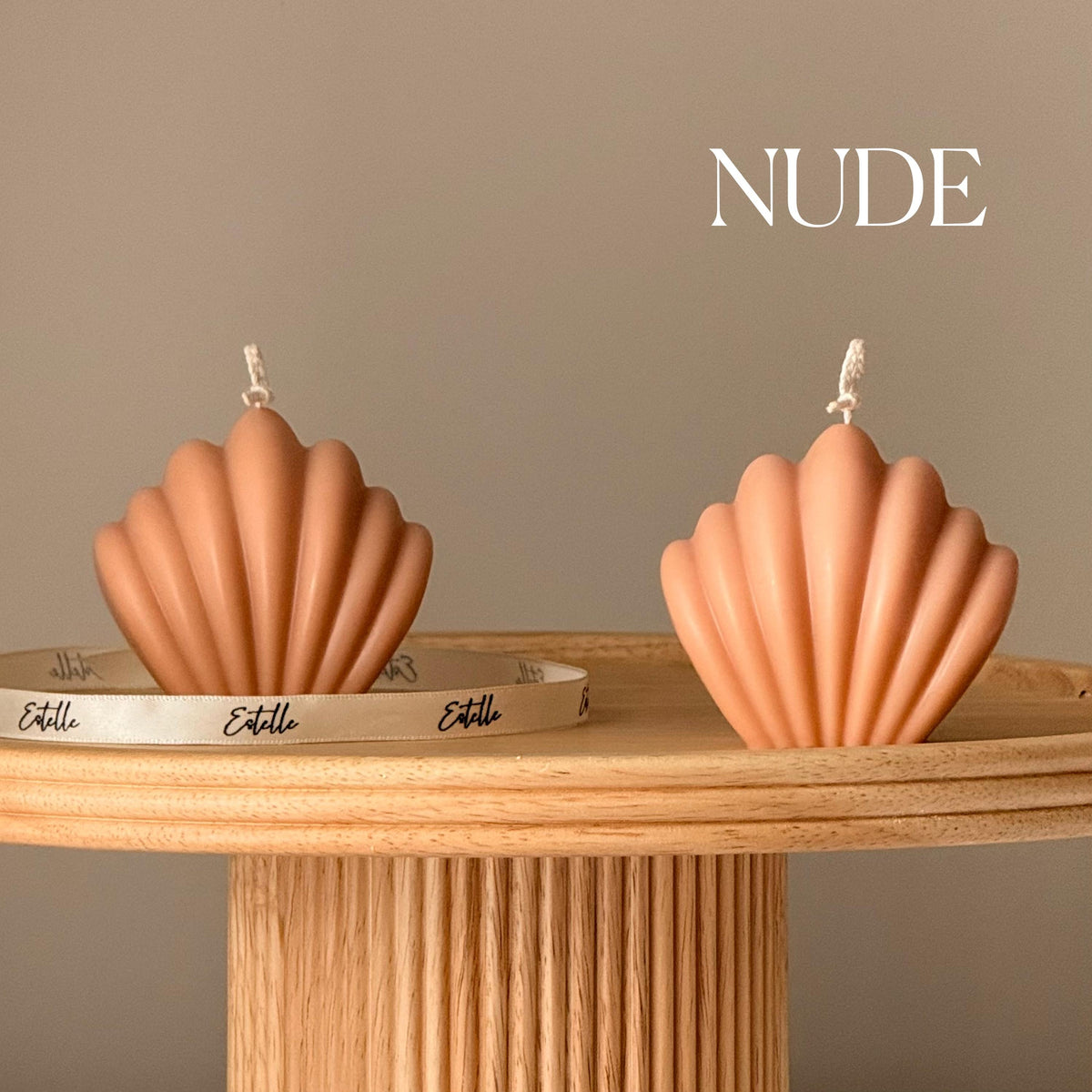 Bougie Coquille Saint-Jacques : Décoration d'été, Cire de soja végétalienne