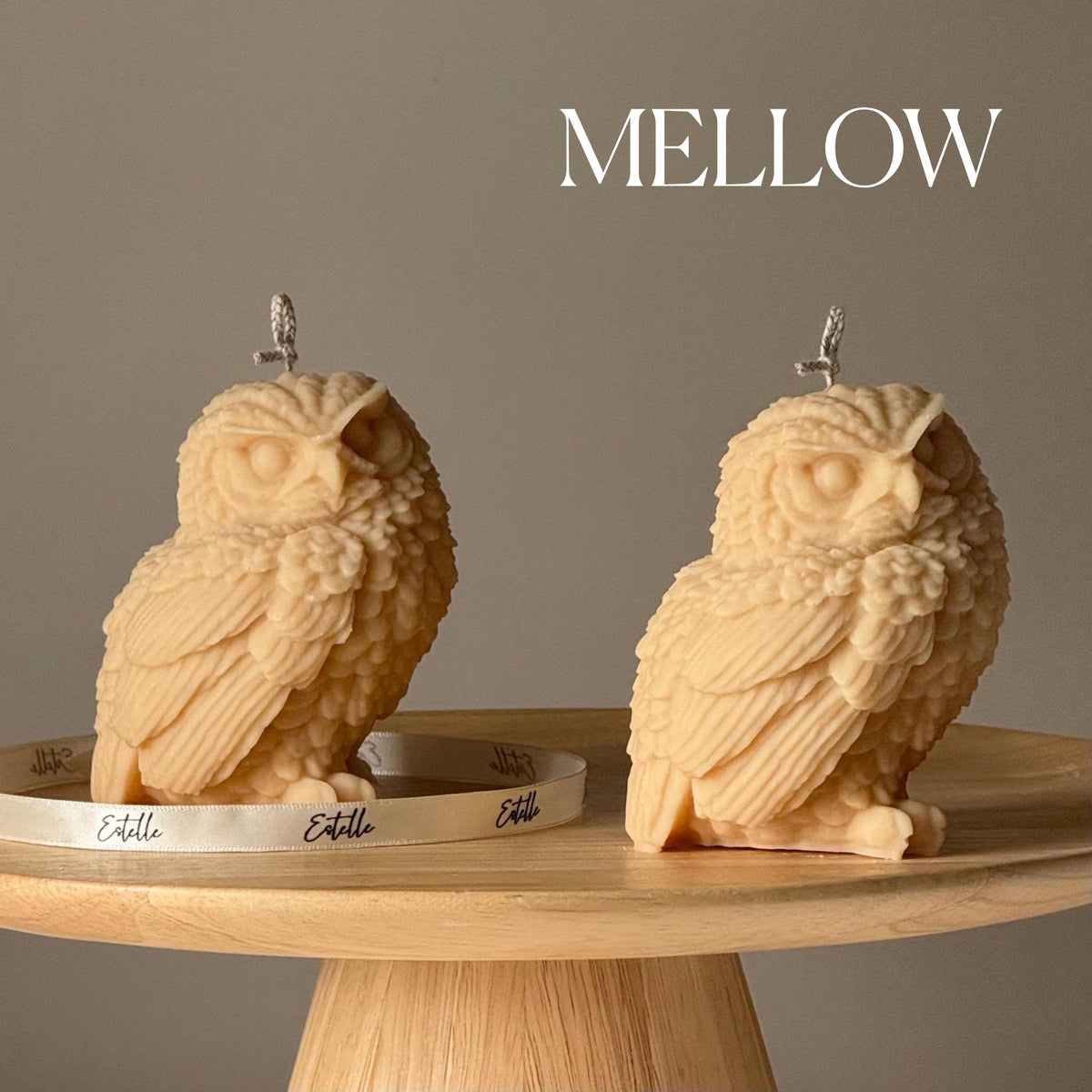 Bougie de soja en forme de hibou : bougie pilier faite à la main, décoration d'intérieur