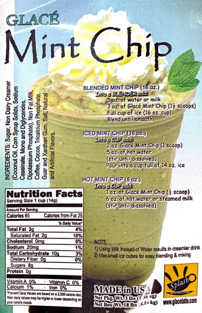 Préparation 4-en-1 pour thé aux perles, latte et frappé menthe et pépites de chocolat - Livraison gratuite au Canada pour les commandes de plus de 199 CAD