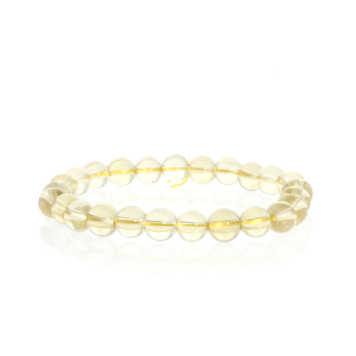 Lemon Quartz Round Bracelet - 8mm