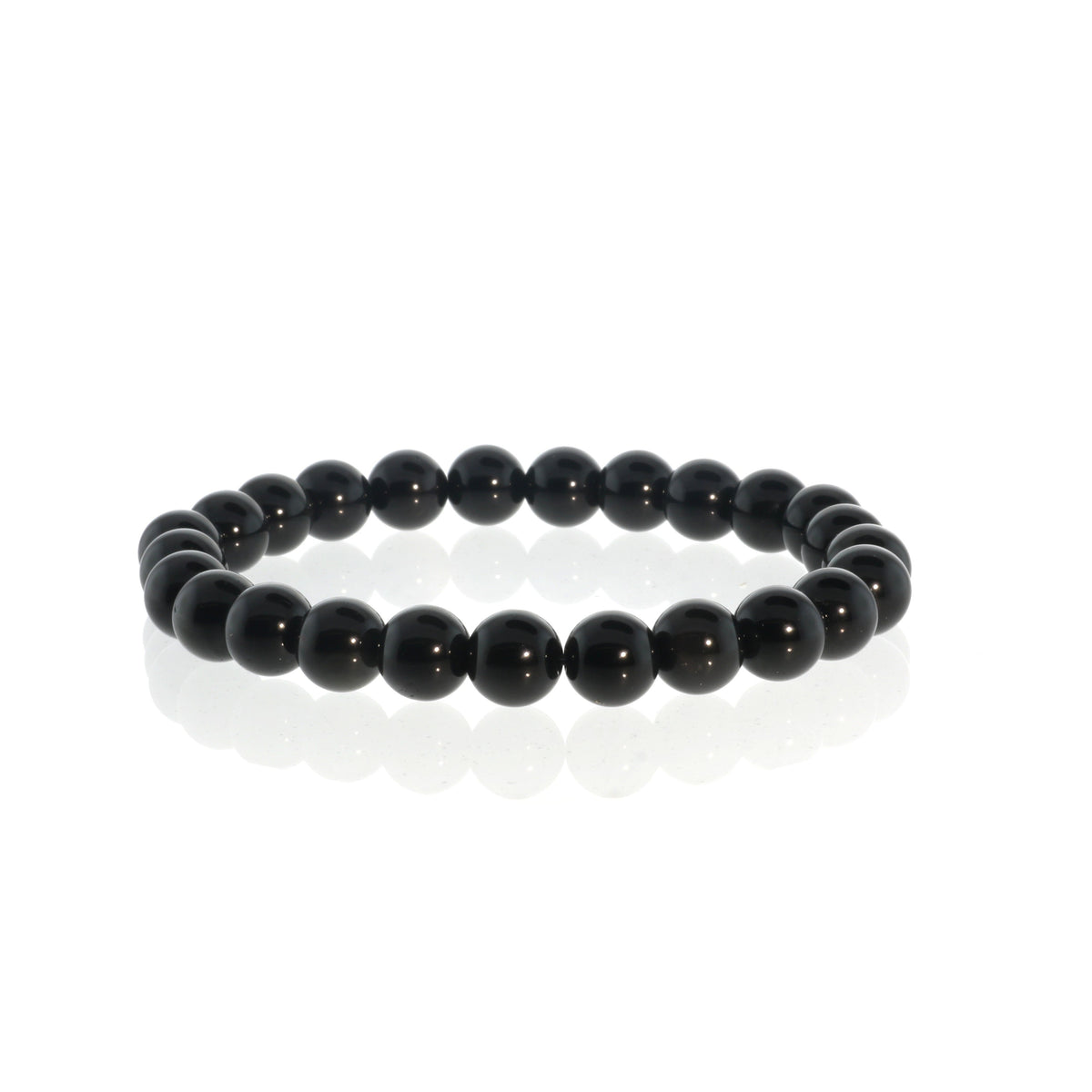 Obsidian Rainbow Round Bracelet - 8mm