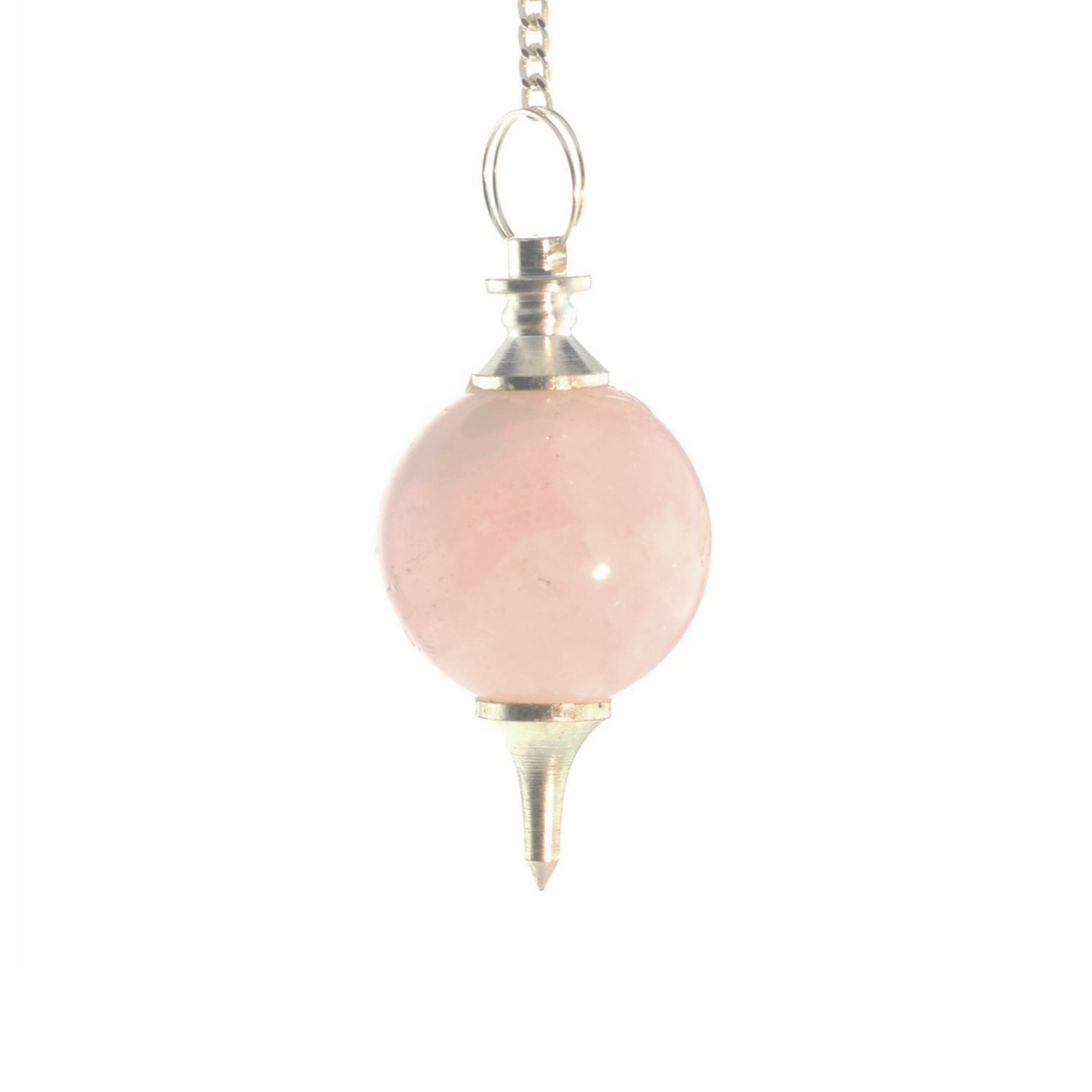 Rose Quartz Ball and Point Pendulum - 3 Pack