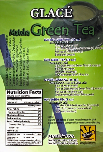 Matcha Green Tea 4 in 1 Bubble Tea / Latte and Frappe Mix - Multi-Use Powdered Beverage Mix - Ships Free Within Canada on Orders Above CAD $199