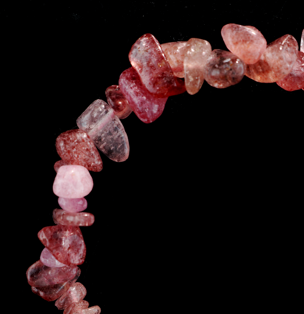 Strawberry Quartz Chip Bracelet