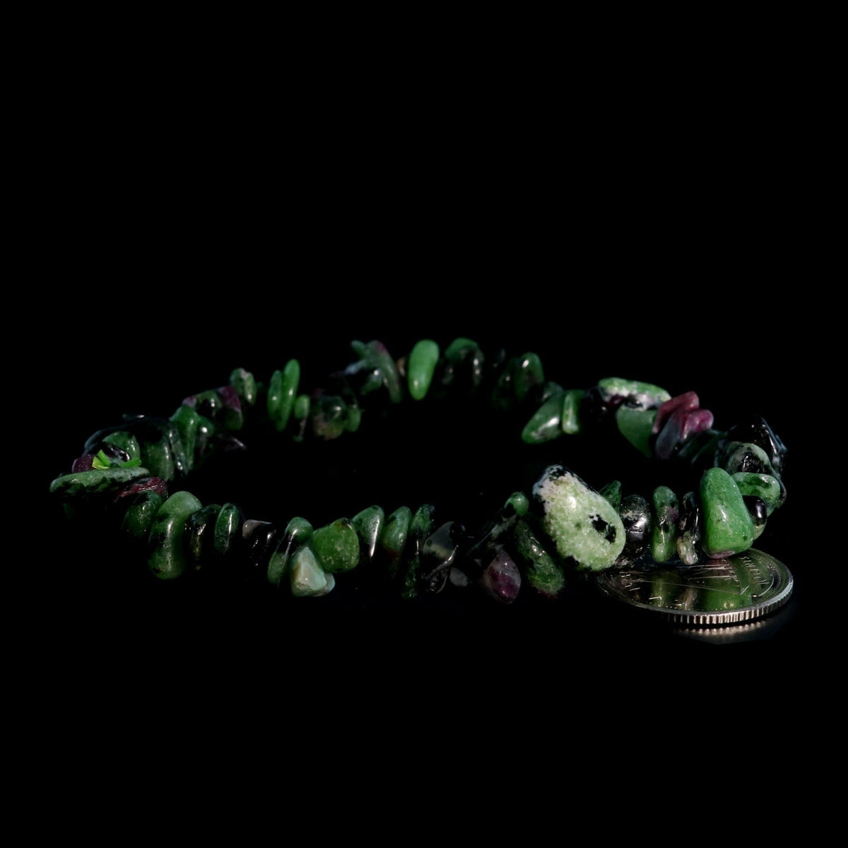 Ruby Zoisite Chip Bracelet