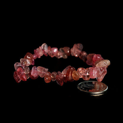 Strawberry Quartz Chip Bracelet