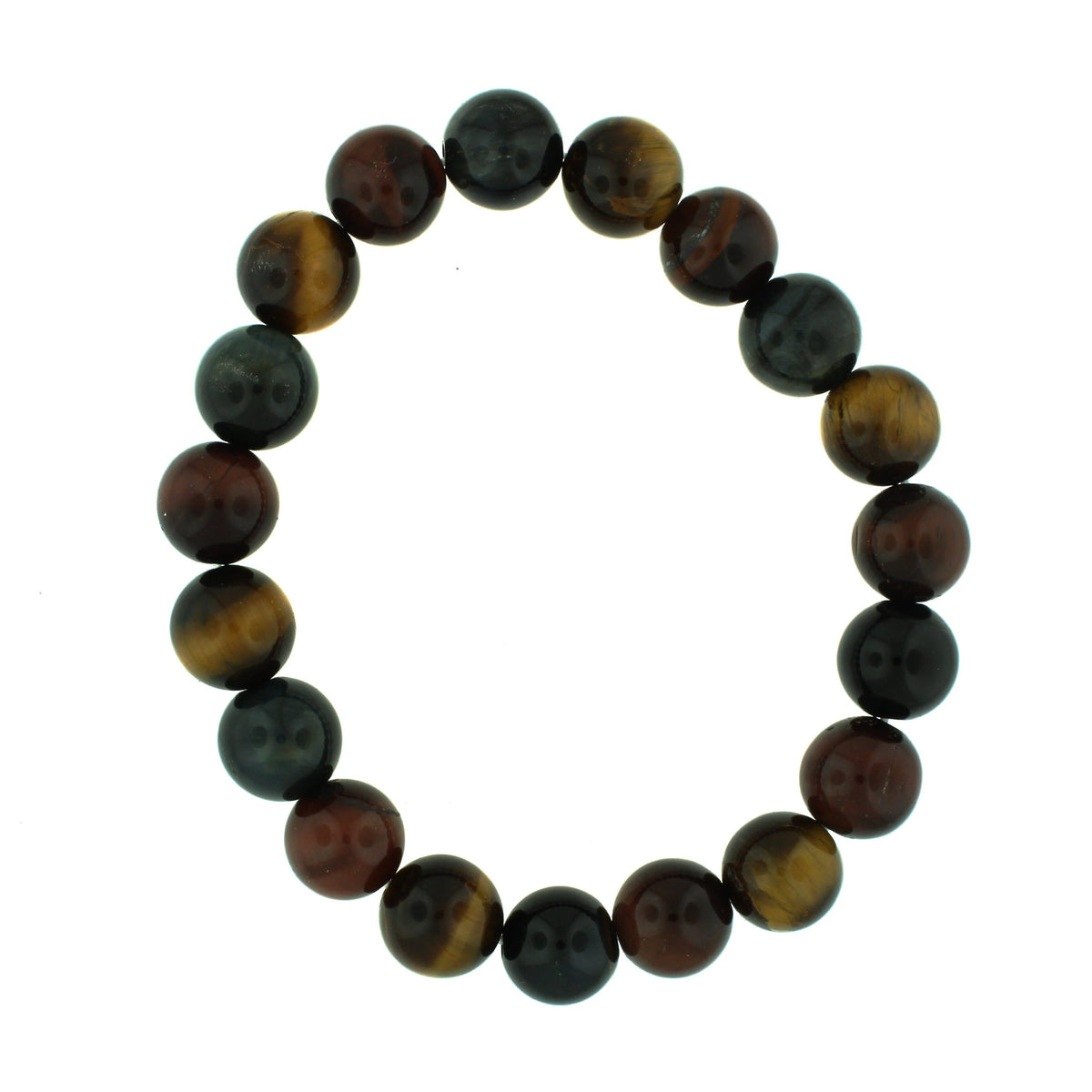 Tiger Eye Mix Round Bracelet - 10mm
