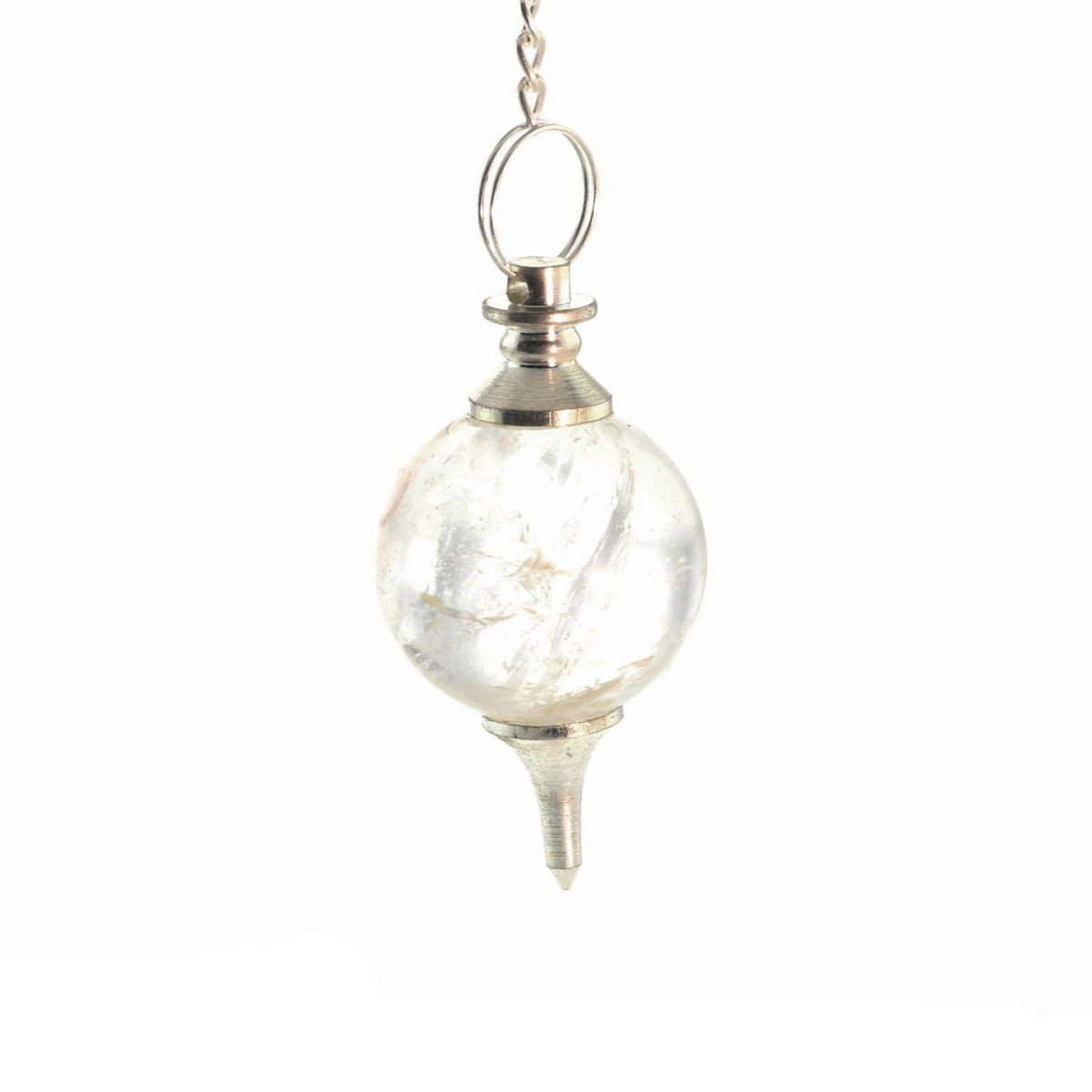 Clear Quartz Ball and Point Pendulum - 3 Pack