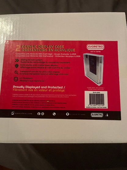 Nintendo NES (Cartouche) EVORETRO Acrylique - Paquet de 2