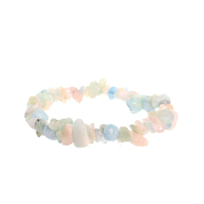 Aquamarine Morganite Bead Bracelet
