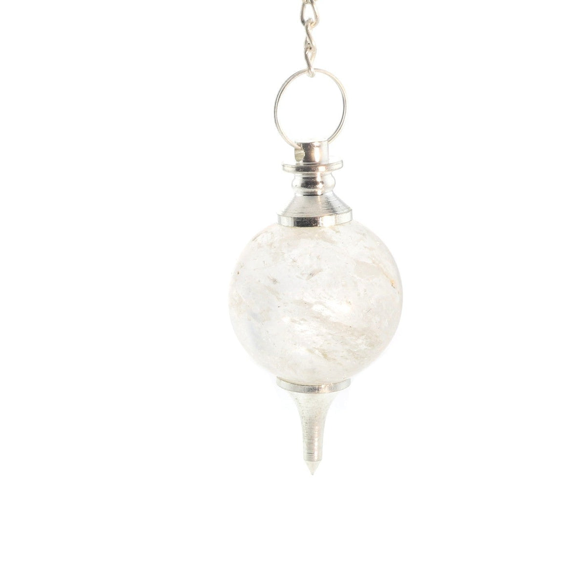 Clear Quartz Ball and Point Pendulum - 3 Pack