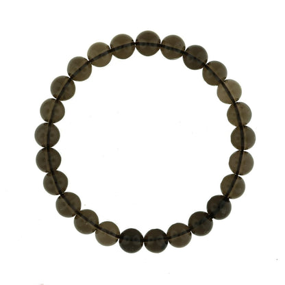 Smoky Quartz Round Bracelet - 8mm