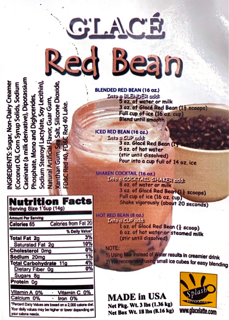 Red Bean 4 in 1 Bubble Tea / Latte and Frappe Mix - Multi-Use Powdered Beverage Mix - Ships Free Within Canada on Orders Above CAD $199