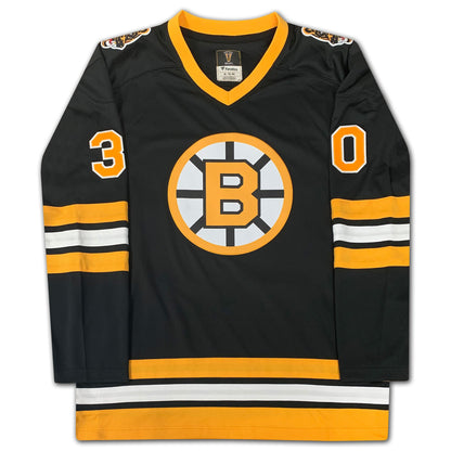 Gerry Cheevers Autographed Boston Bruins Black Jersey