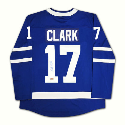Wendel Clark Autographed Toronto Maple Leafs Blue Jersey