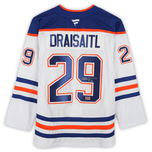 Leon Draisaitl Autographed Edmonton Oilers White Jersey
