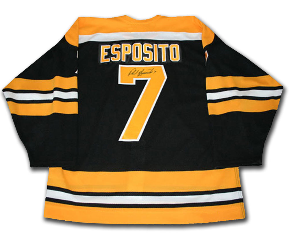 Phil Esposito Autographed Boston Bruins Black Jersey