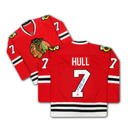 Bobby Hull Autographed Chicago Blackhawks Red Jersey #7