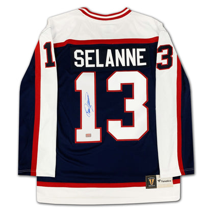 Teemu Selanne Autographed Winnipeg Jets White Jersey