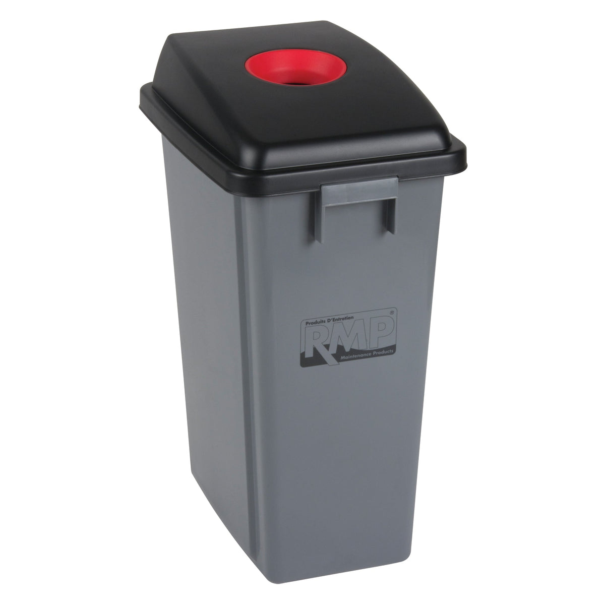 Poubelle de recyclage et à déchets avec couvercle de tri, plastique, 60 litres