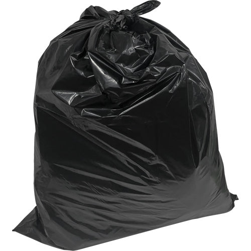Sacs poubelles de chantier, 2X plus résistants, 35 po larg. x 50 po long., 1,9 mil, Noirs, Capacité de 194 L (44 gal.)