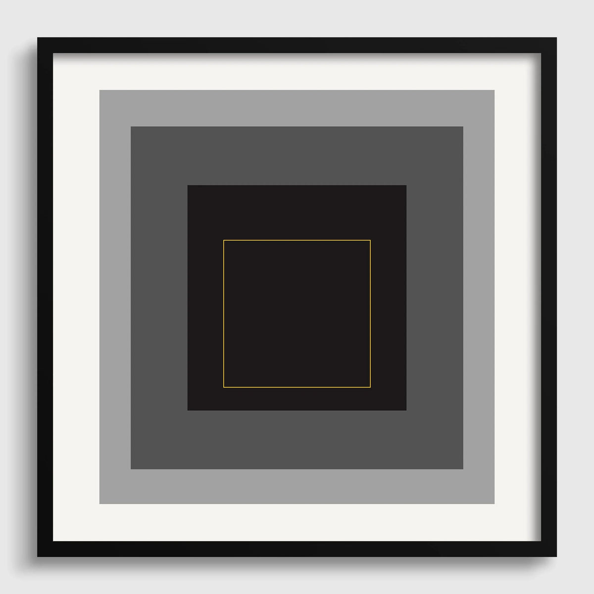 Josef Albers Inspired Homage to the Square Giclee Print: Mid-Century Modern Art (1x1)