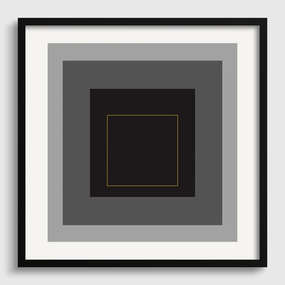 Josef Albers Inspired Homage to the Square Giclee Print: Mid-Century Modern Art (1x1)